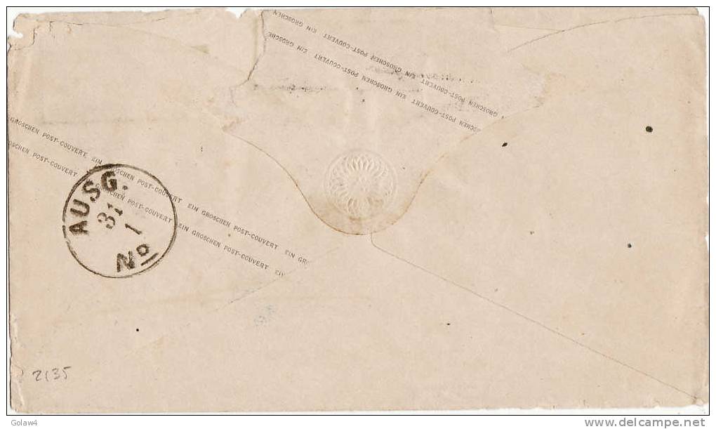 2135# NORDDEUTSCHER BUND GANZSACHEN Obl HALLE IN WESTFALEN 1870 DEUTSCHLAND LETTRE COVER - Brieven En Documenten