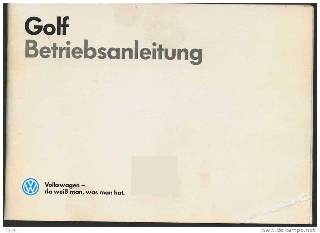 Original Golf Betriebsanleitung Von 7. 1986, Deutsch, 24 Jahre Alt/jung Und Dafür Sehr Gut Erhalten, - Manuales De Reparación