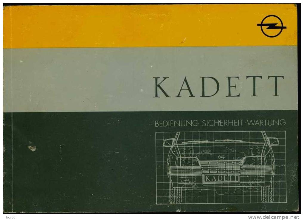 Original Opel Kadett  Betriebsanleitung Von 3 / 1988, Deutsch, 22 Jahre Alt/jung Und  Ganz Gut Erhalten, 133 Seiten - Manuales De Reparación