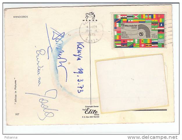 PO2088A# KENYA - RINOCERONTE  VG 1973 - Kenya