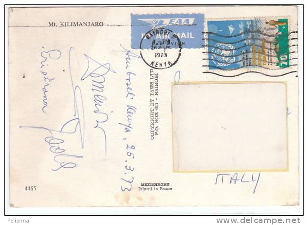 PO2089A# KENYA - NAIROBI - Monte KILIMANGIARO - GIRAFFE  VG 1973 - Kenya