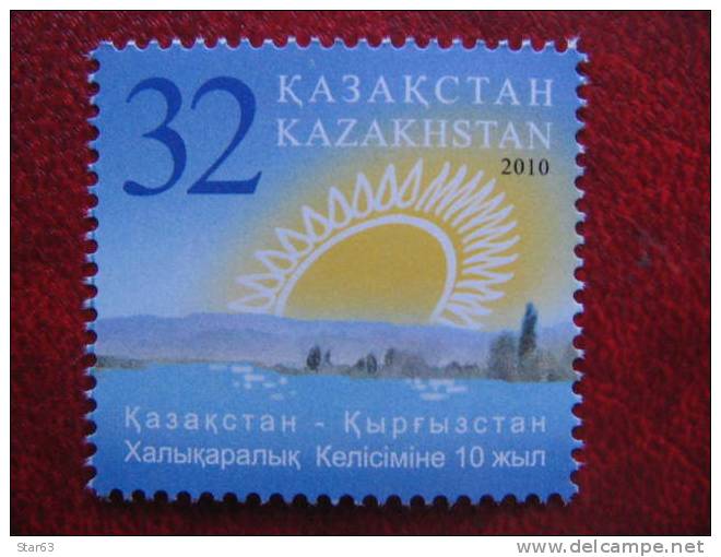 Kazakhstan 2010  The Contract On Water- Kazakhstan - Kyrgyzstan. The River.  1 V.  MNH - Natur