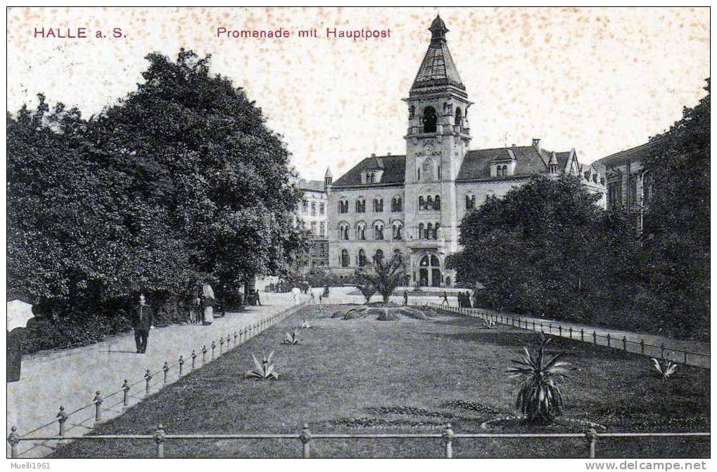 AK Halle An Der Saale, Mit Hauptpost 1912 - Halle (Saale)