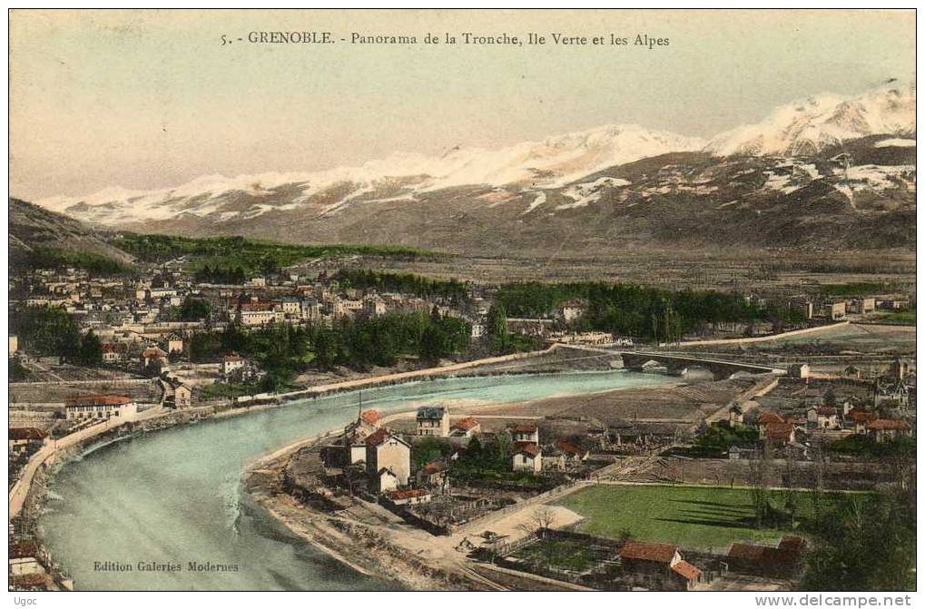 CPA - 38 - GRENOBLE - Panorama De La Tronche, Ile Verte Et Les Alpes -  831 - Grenoble