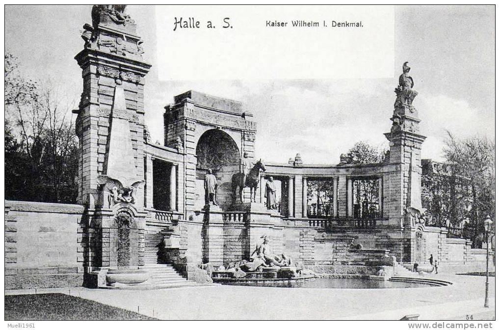 Halle An Der Saale, Kaiser Wilhelm-Denkmal, Ungelaufen Um1906 - Halle (Saale)