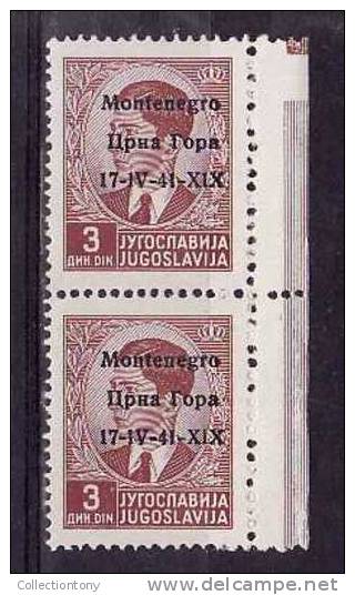 1941- OCCUPAZIONE - MONTENEGRO - G.I - N.5 - COPPIA - VAL. CAT. 24.00€ - German Occ.: Montenegro