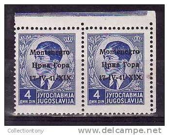 1941- OCCUPAZIONE - MONTENEGRO - TL - N.6 - COPPIA - VAL. CAT. 12.00€ - Occ. Allemande: Montenegro