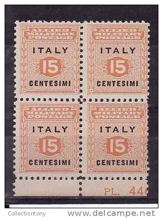 1943 - OCCUPAZIONE ANGLO-AMERICANA (SICILIA) - G I - QUARTINA - N.1 - VAL. CAT. 20.00€ - Occ. Anglo-américaine: Sicile