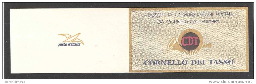 ITALIA REPUBBLICA - 1993 LIBRETTO Di 5 Val.: Emissione I TASSO E LA STORIA POSTALE - Nuovo Stl - In Ottime Condizioni ". - Carnets