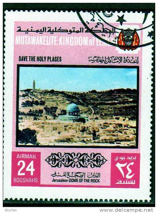 Heilige Stätten Des Glauben 1969 Yemen 816 Bis 836 Plus Block 168/170 O 40€ Felsendom In Jerusalem Glocken Von Bethlehem - Théologiens