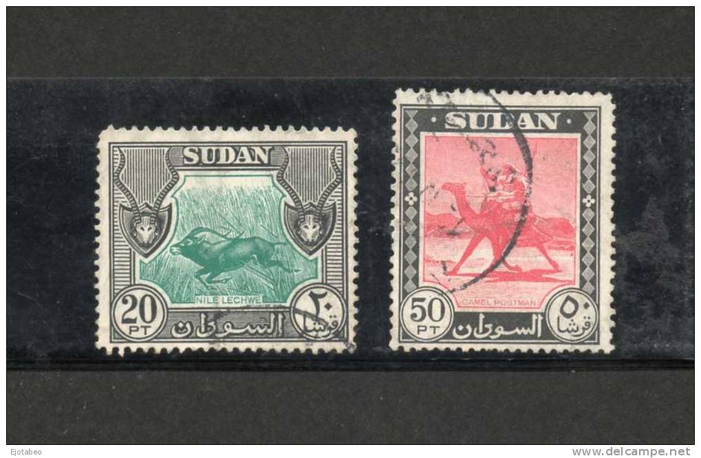 2 SUDAM-1951- Antílope Y  Correo Por Camello  REBAJADO !!!!!!! - Sudan (1954-...)