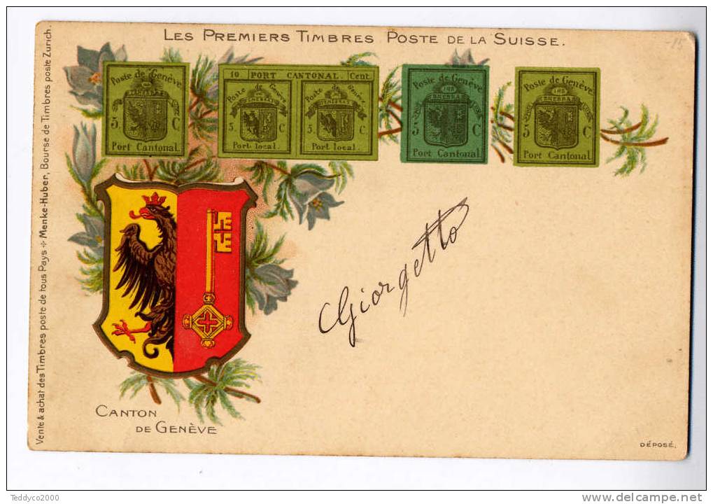 Les Premiers Timbres Poste De La Suisse - Canton De Genève - Postzegels (afbeeldingen)