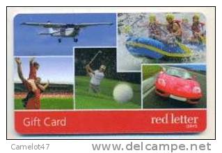 Red Letter Days  U.K., Carte Cadeau Pour Collection # 1 - Gift And Loyalty Cards