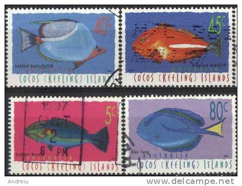 1995 Cocos/Keeling Islands, Fishes, Pescado, Poissons, Marine Life, Used - Isole Cocos (Keeling)