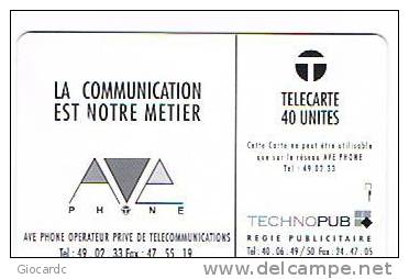 MAROCCO (MOROCCO) -  AVE PHONE CHIP - RAGAZZA (GIRL) 40 UNITA' - USATA (USED)  -  RIF. 2533 - Morocco