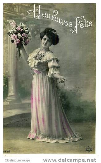 BONNE FETE MAMAN  ROBE SOIR PC EDbouquet   VERS 1910 N ° 4232 - Mother's Day