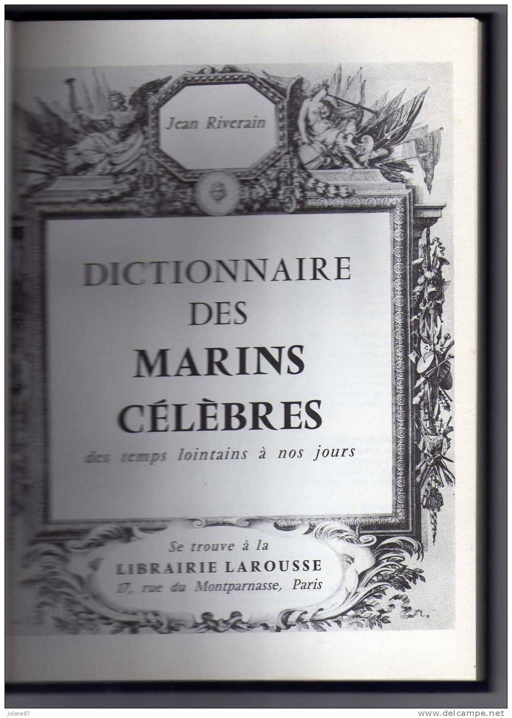 LIVRE     DICTIONNAIRE DES MARINS CELEBRES   1967     DE ALAMINOS A ZENO - Dictionnaires