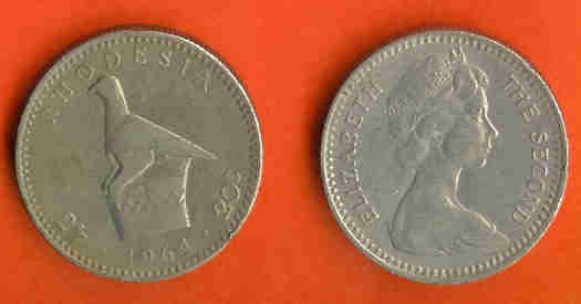 RHODESIA 1964 Used Coin 2Sh=20c Copper-nickel MK3 - Rhodesië