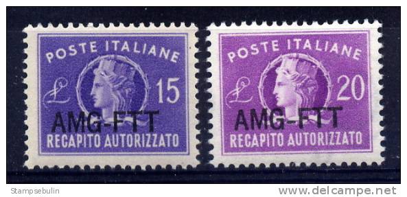 1949-52 - SASSONE N. 4-5 RECAPITO AUTORIZZATO COMPLETE SET MNH ** - Luchtpost