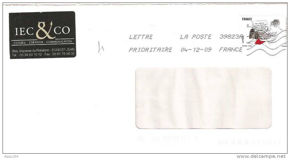 ENVELOPPE TIMBREE "SOURIRE AVEC LE PETIT NICOLAS" N° 4 OBLITERE - Covers & Documents