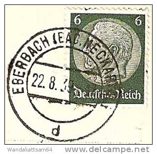 AK 20056 Blick Ins Neckartal Mit Eberbach 22. 8. 39 - 12 EBERBACH (BAD. NECKARTAL)  D Nach Neunkirchen (Saar) - Eberbach