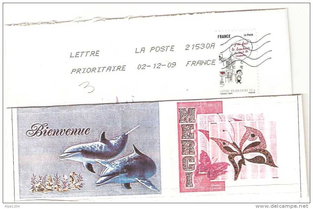 ENVELOPPE TIMBREE "SOURIRE AVEC LE PETIT NICOLAS" N° 3 "j´ai Fait Le Bonheur De Tout Le Monde" OBLITERE - Covers & Documents