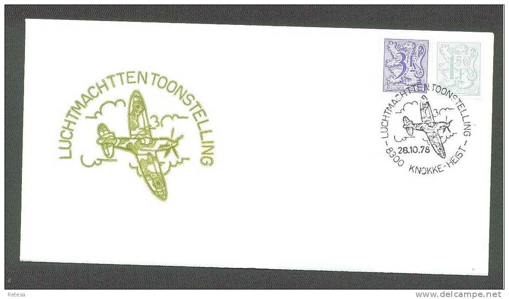 LUCHTMACHTTENTOONSTELLING KNOKKE - HEIST 28.10.78 MET MOOIE STEMPEL - Abarten