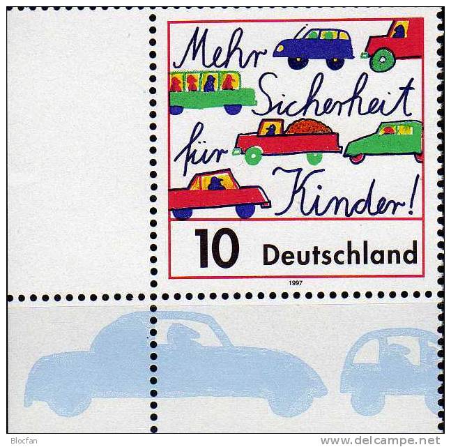 Sicherheit Im Straßenverkehr Für Deutschland 1954+ Sheetlet ** 4€ Ergänzungsporto Zeichnung Mit Autos Im Verkehr - Other & Unclassified