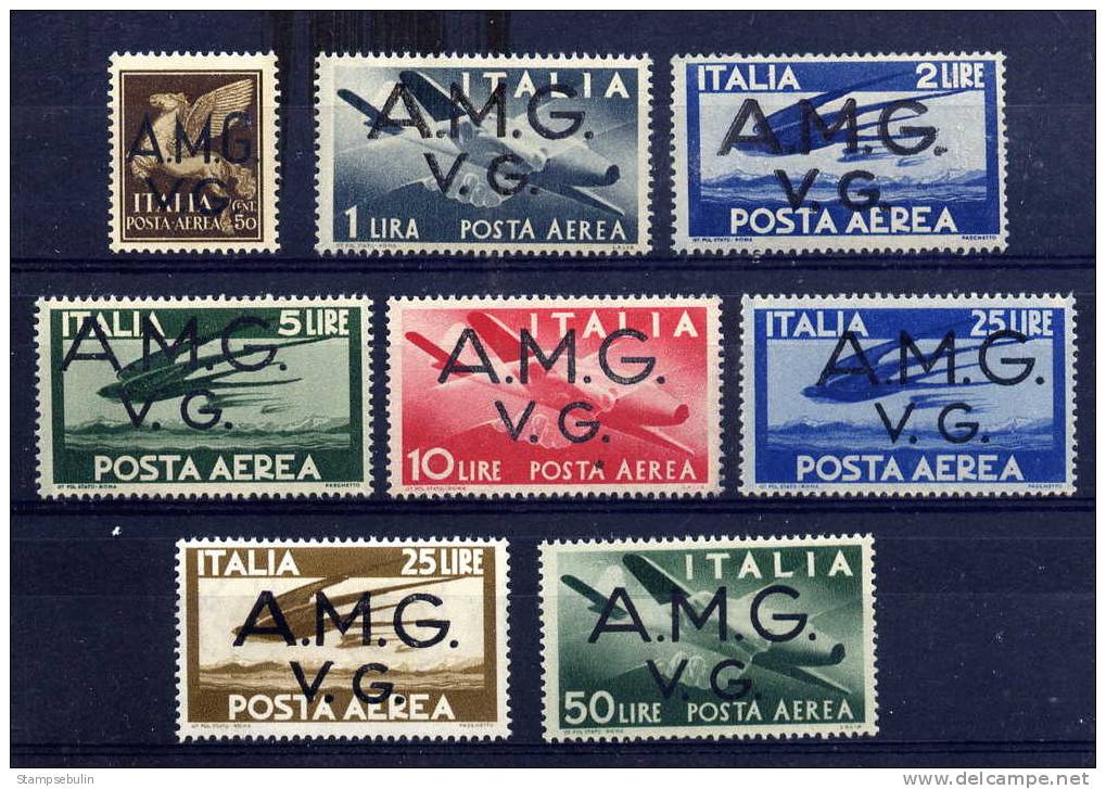 1945-47 - SASSONE N. 1-8 POSTA AEREA COMPLETE SET MNH ** - Neufs