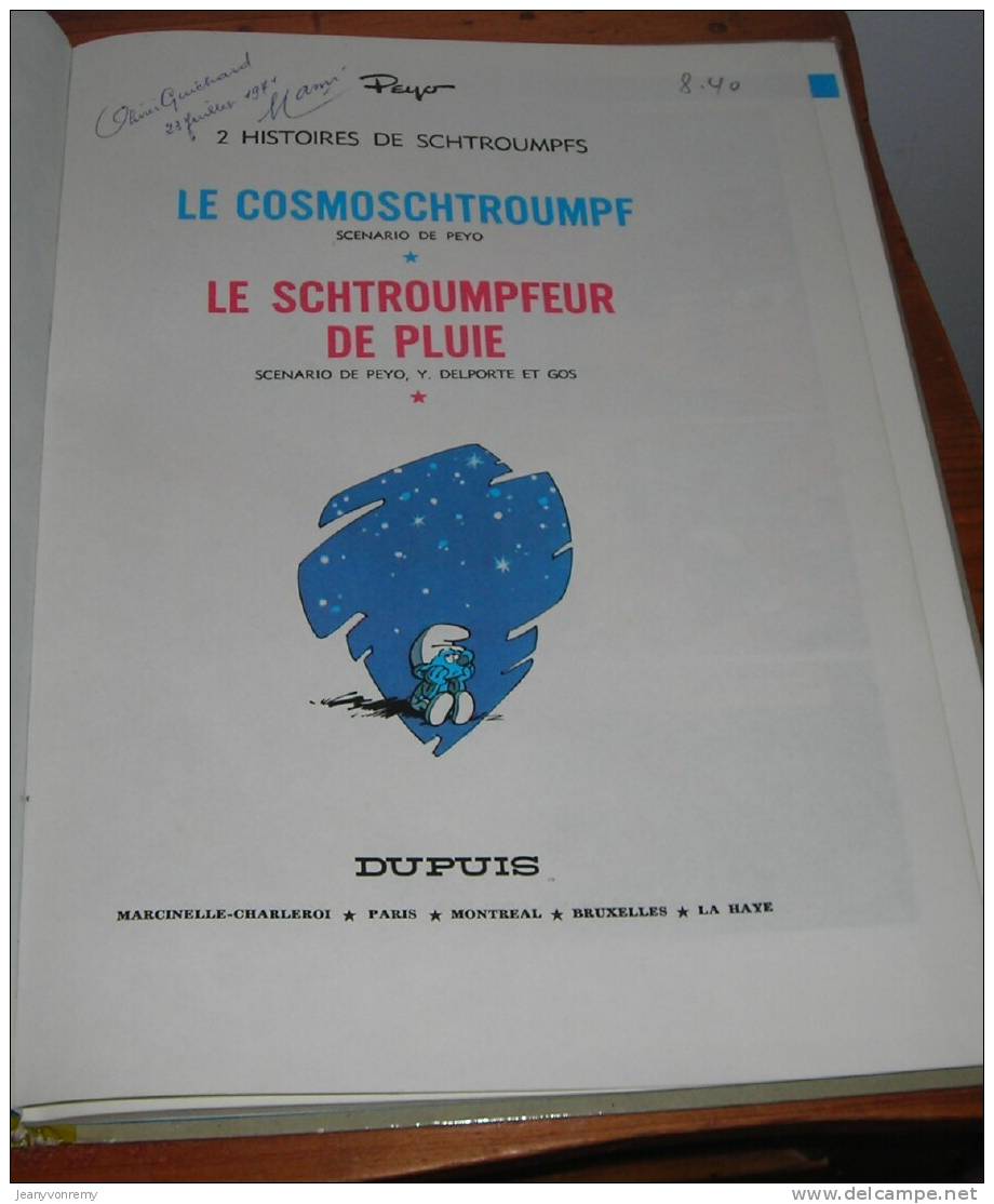 Le Cosmoschtroumpf - Le Schtroumpfeur De Pluie - Peyo - 1970. - Schtroumpfs, Les