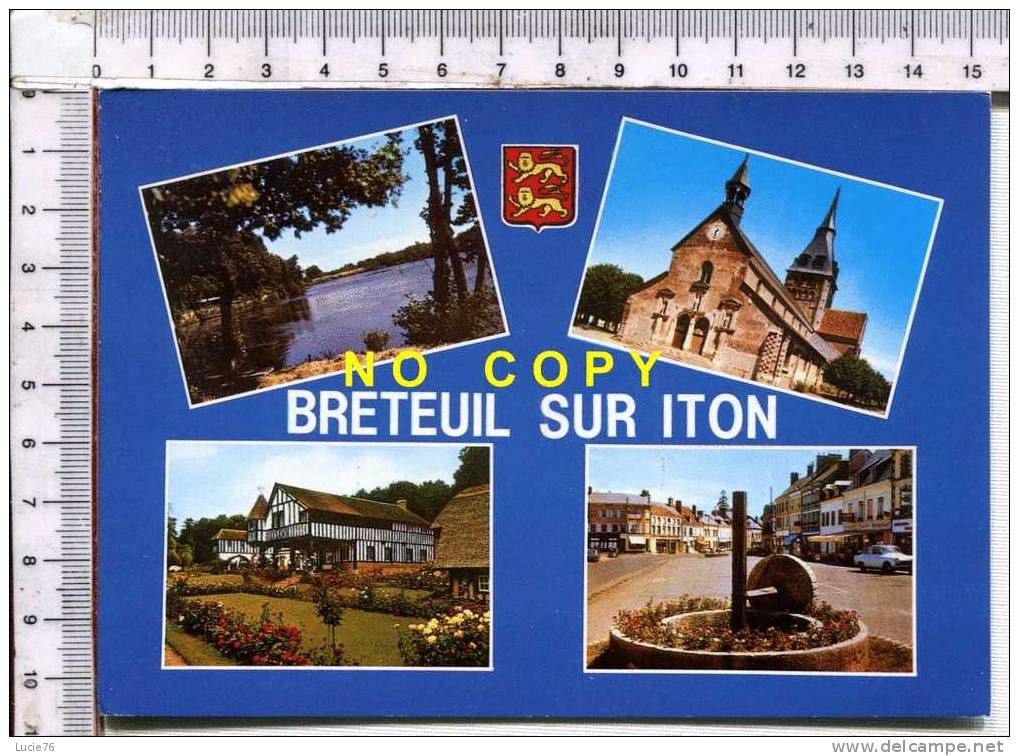 BRETEUIL SUR ITON -   4 Vues  Et Blason - N° 107 - Breteuil
