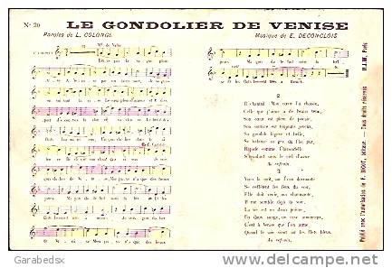 CPA De La Chanson " LE GONDOLIER DE VENISE ". - Musique