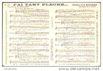 CPA De La Chanson " J'AI TANT PLEURE " Par Dickson. - Musique