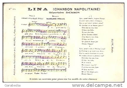 CPA De La Chanson " LINA " Par Dickson. - Music