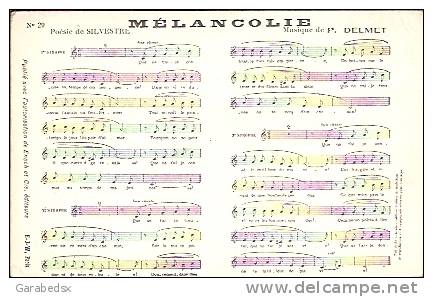 CPA De La Chanson " MELANCOLIE " De SILVESTRE. - Música