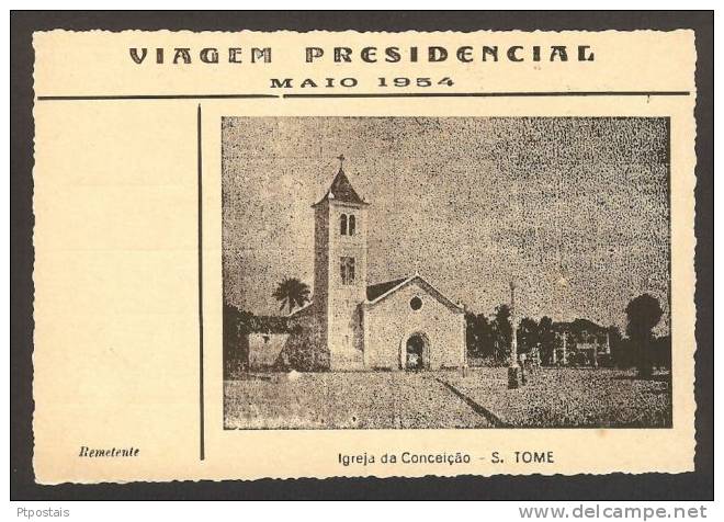 SÃO TOMÉ E PRÍNCIPE (Africa) - Presidential Trip May 1954 - Igreja Da Conceição - Sao Tome Et Principe