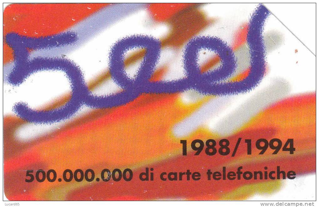 SCHEDE TELEFONICHE - PHONECARD - TELECARTE - SCHEDA TELEFONICA " 500.000.000 DI CARTE" TELECOM - Publiques Figurées Ordinaires