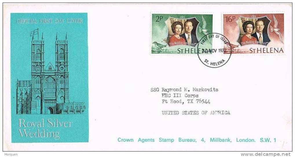 2123. S.P.D. St. HELENA 1972. Royal Silver Wedding - Saint Helena Island