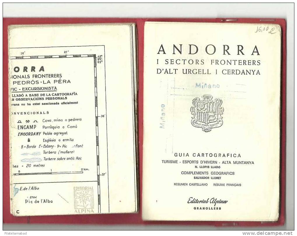 ANDORRA- GUIA CARTOGRAFICA  TURISME-ESPORTE D'ALTA MUNTAYA - Other & Unclassified