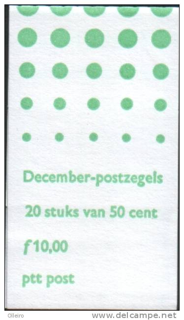 Olanda Pays-Bas Nederland 1987 Booklet Carnet Christmas Noel Weihnachten Francobolli Per Posta Natalizia Usato VFU - Booklets & Coils