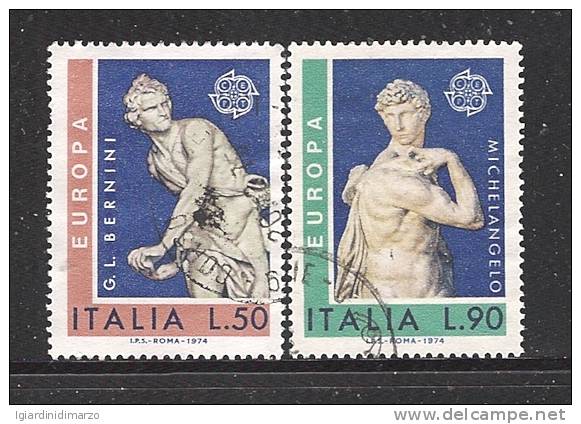 ITALIA - EUROPA CEPT 1974 - Serie Completa Di 2 Valori Usati - In Buone Condizioni. - 1974