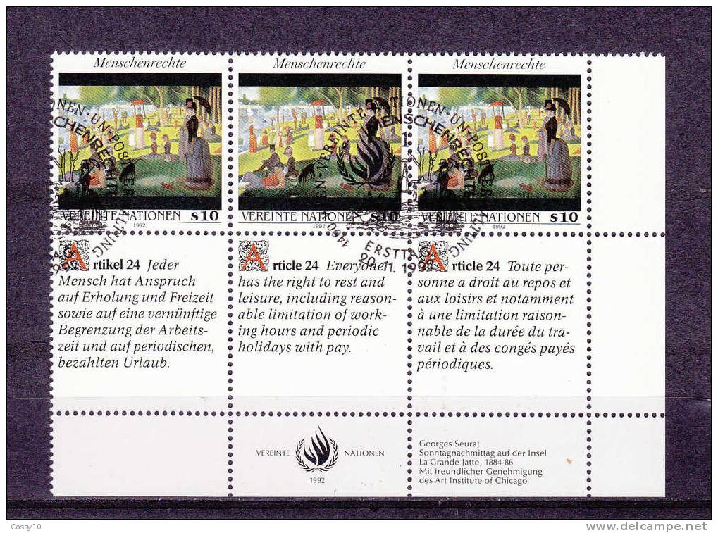 NATIONS  UNIES  VIENNE     1992  N° 151 à 156  OBLITERES    CATALOGUE YVERT - Oblitérés