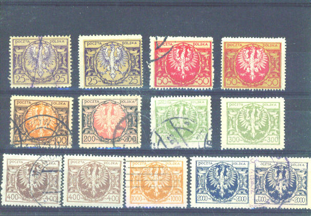 POLAND - 1921 Values As Scan FU/MM - Unused Stamps