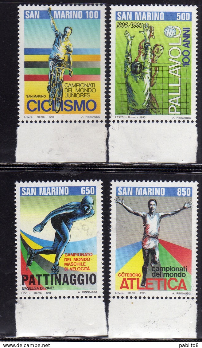 REPUBBLICA DI SAN MARINO 1995 LO SPORT NEL MONDO SPORT IN THE WORLD SERIE COMPLETA COMPLETE SET MNH - Ungebraucht