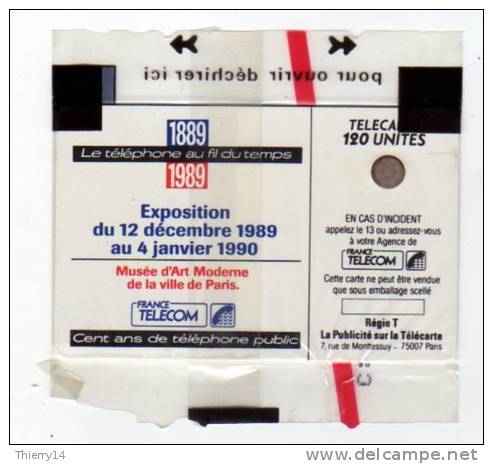 Télécarte F93 Téléphone Au Fil Du Temps 120u Neuve Sous Blister NSB - 1989