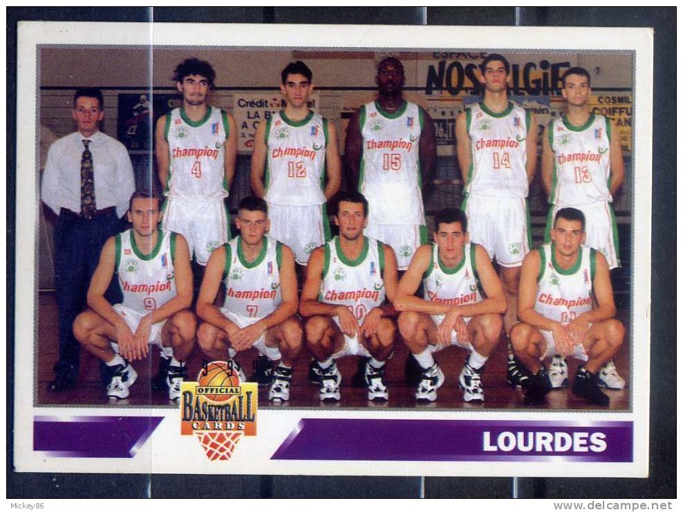 Trading Carte SPORT-- Basket ---FRANCE--PANINI--1995--Equipe De LOURDES   Masculine-  N° 177 --- - Autres & Non Classés