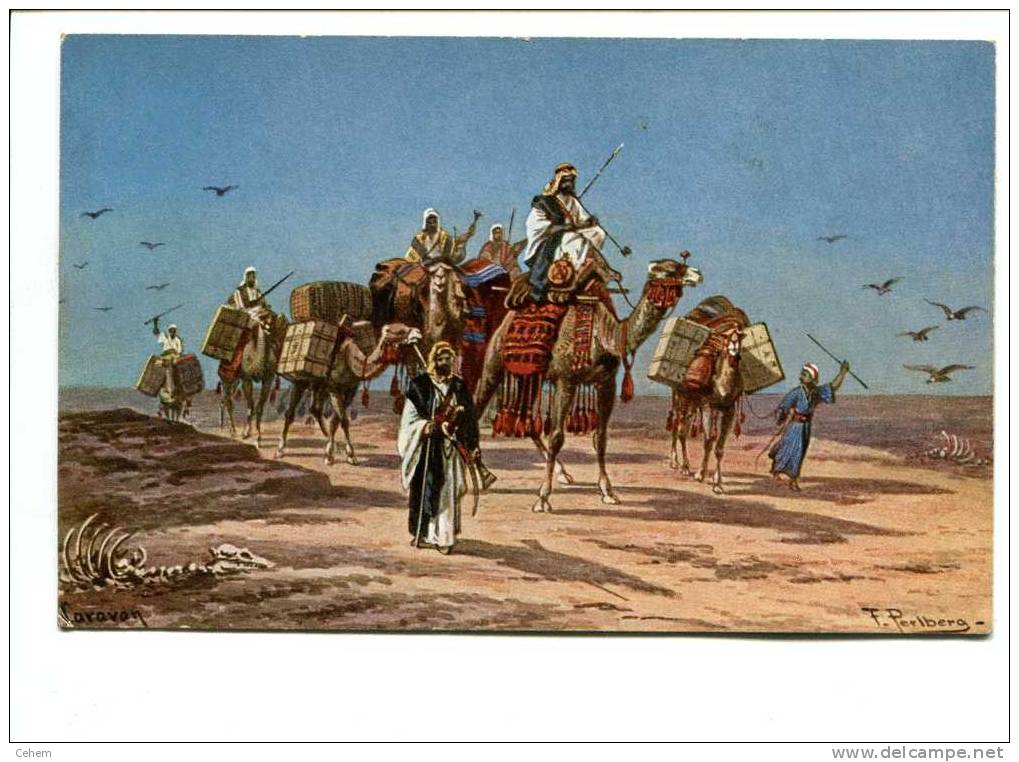 TURQUIE EGYPTE CARAVAN F. PERLBERG CARAVANE CHAMEAUX NOMADES - Perlberg, F.