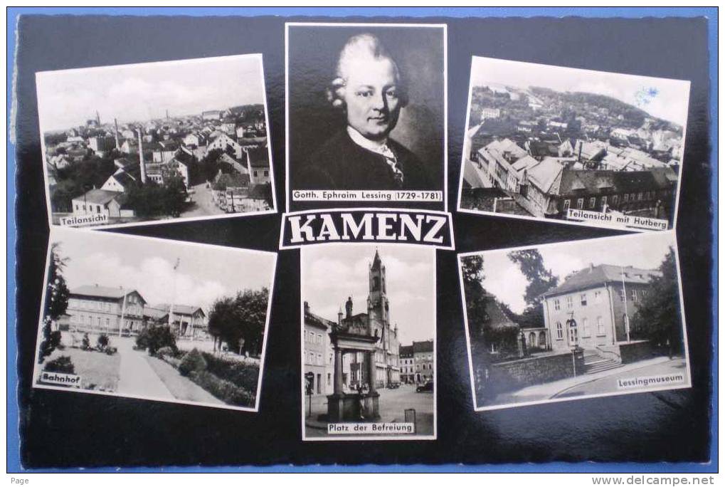 Kamenz,Mehrbildkarte,1963,Teilansicht,Bahnhof,Lessingmuseum,Platz Der Befreiung,Lessing, - Kamenz