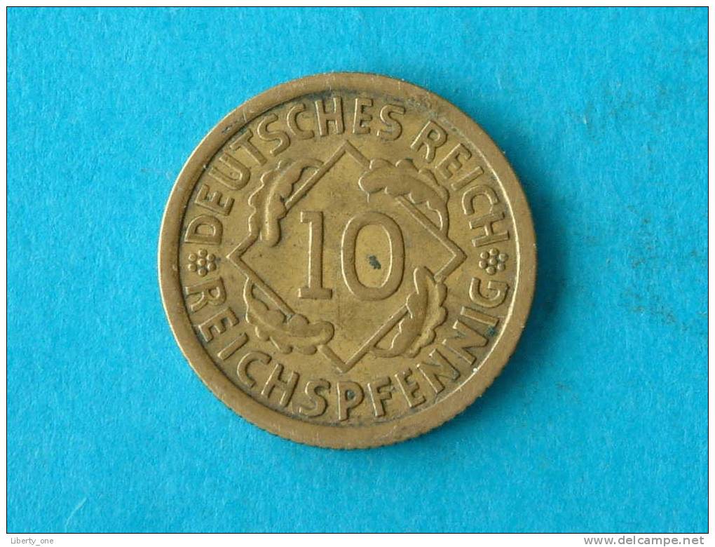 1935 F - 10 REICHSPFENNIG / KM 40 ( For Grade, Please See Photo ) ! - 10 Reichspfennig