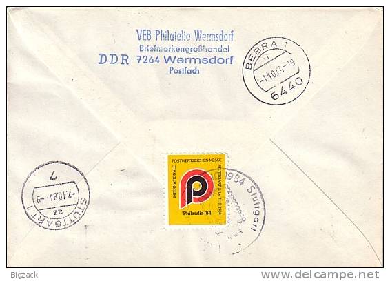 DDR R-Eilbote Privat-GS Minr.U1 Wermsdorf 28.9.84 FDC - Sobres - Usados